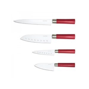 Set 4 cuchillos santoku con recubrimiento ceramico