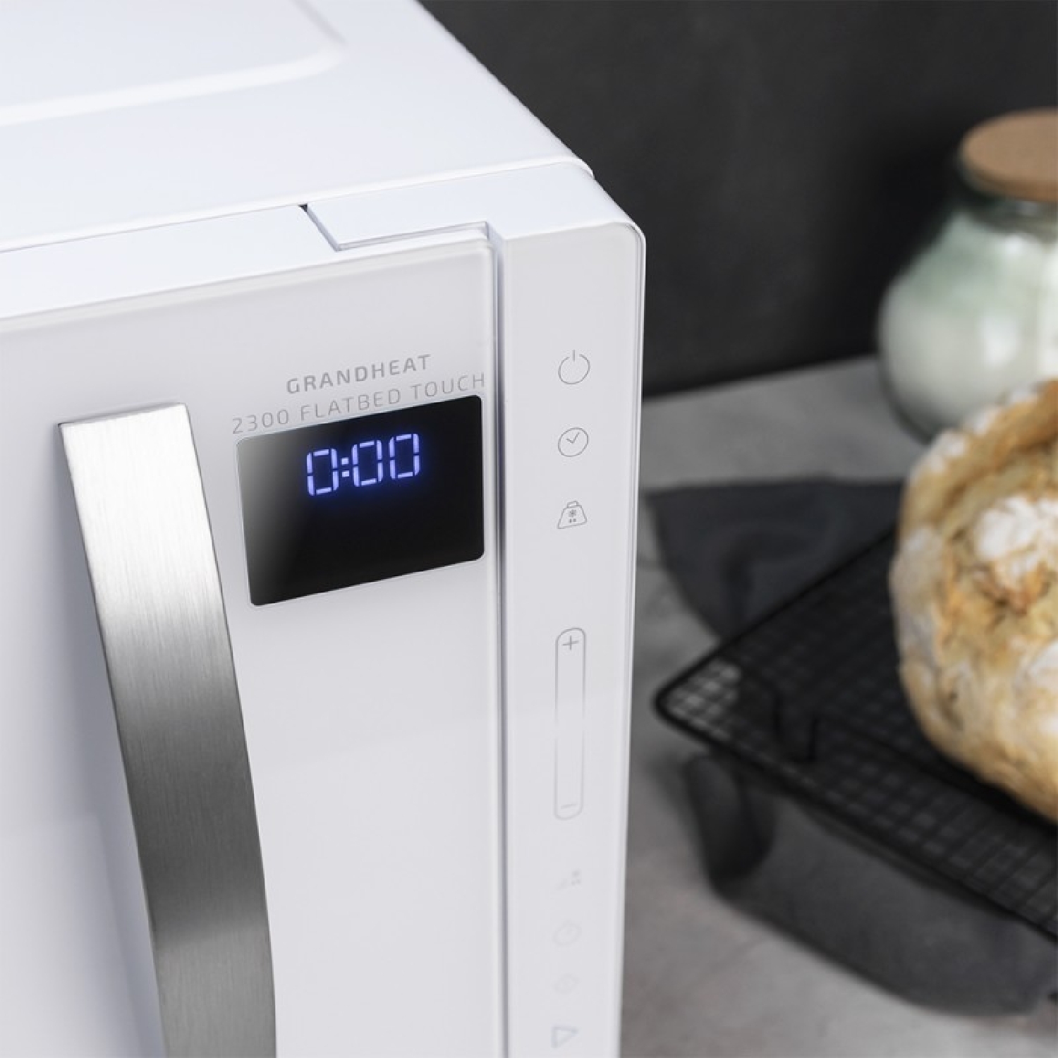 Microondas Sin Plato Grandheat 2300 Flatbed Touch White - Imagen 5