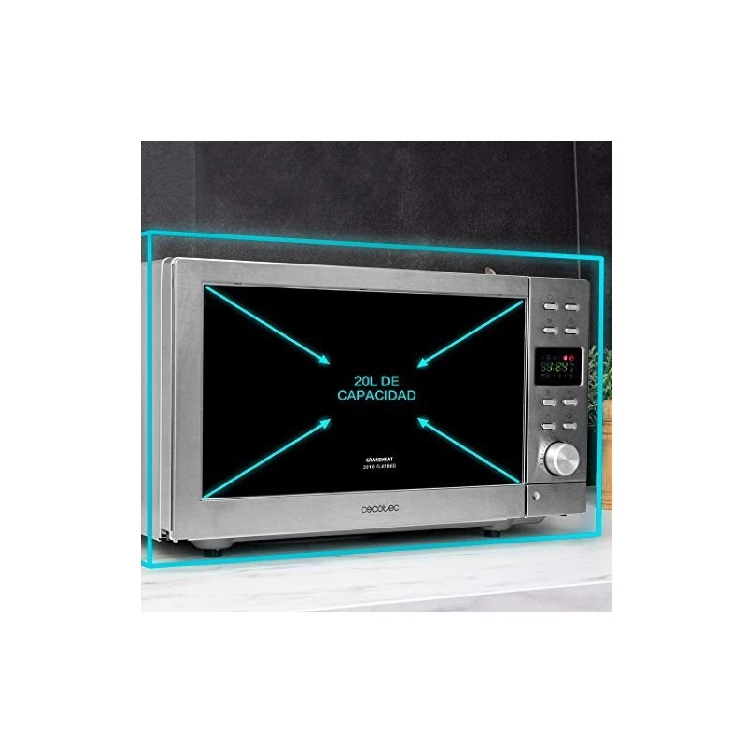 Microondas Sin Plato Grandheat 2010 Flatbed Steel - Imagen 2