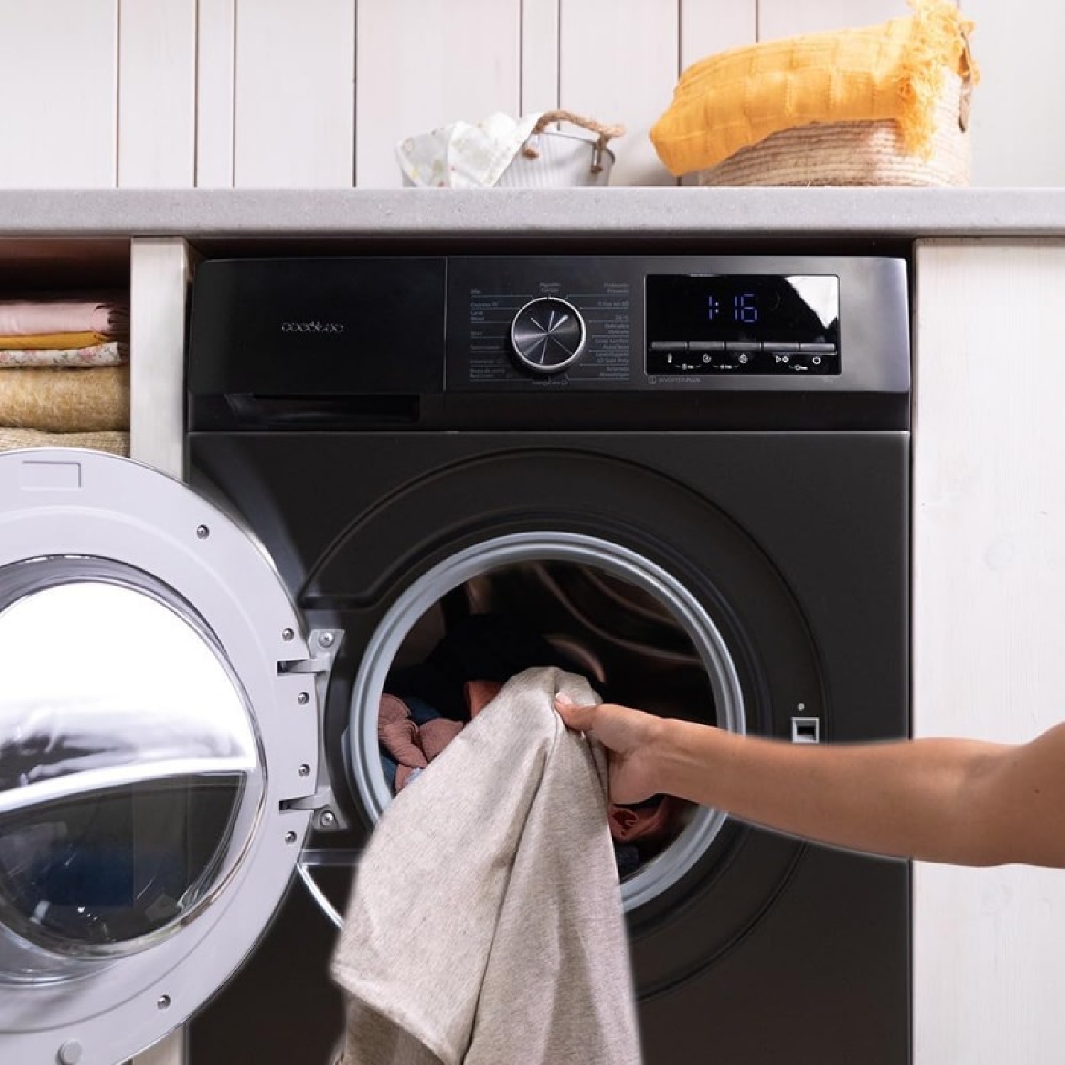 Lavadora Bolero DressCode 8500 Inverter Steel A - Imagen 3