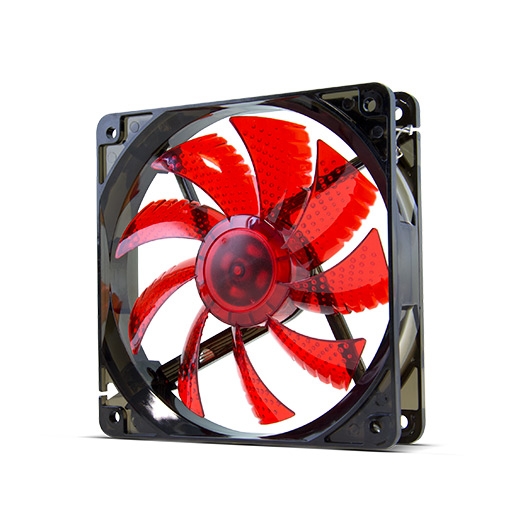 VENTILADOR 120X120 NOX HFAN 120 LED ROJO