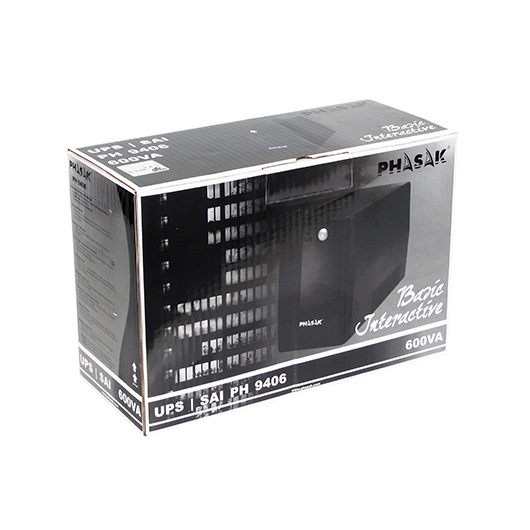 SAI/UPS 800VA PHASAK INTERACT BASIC AVR 2SCHUKO PH9408 - Imagen 3