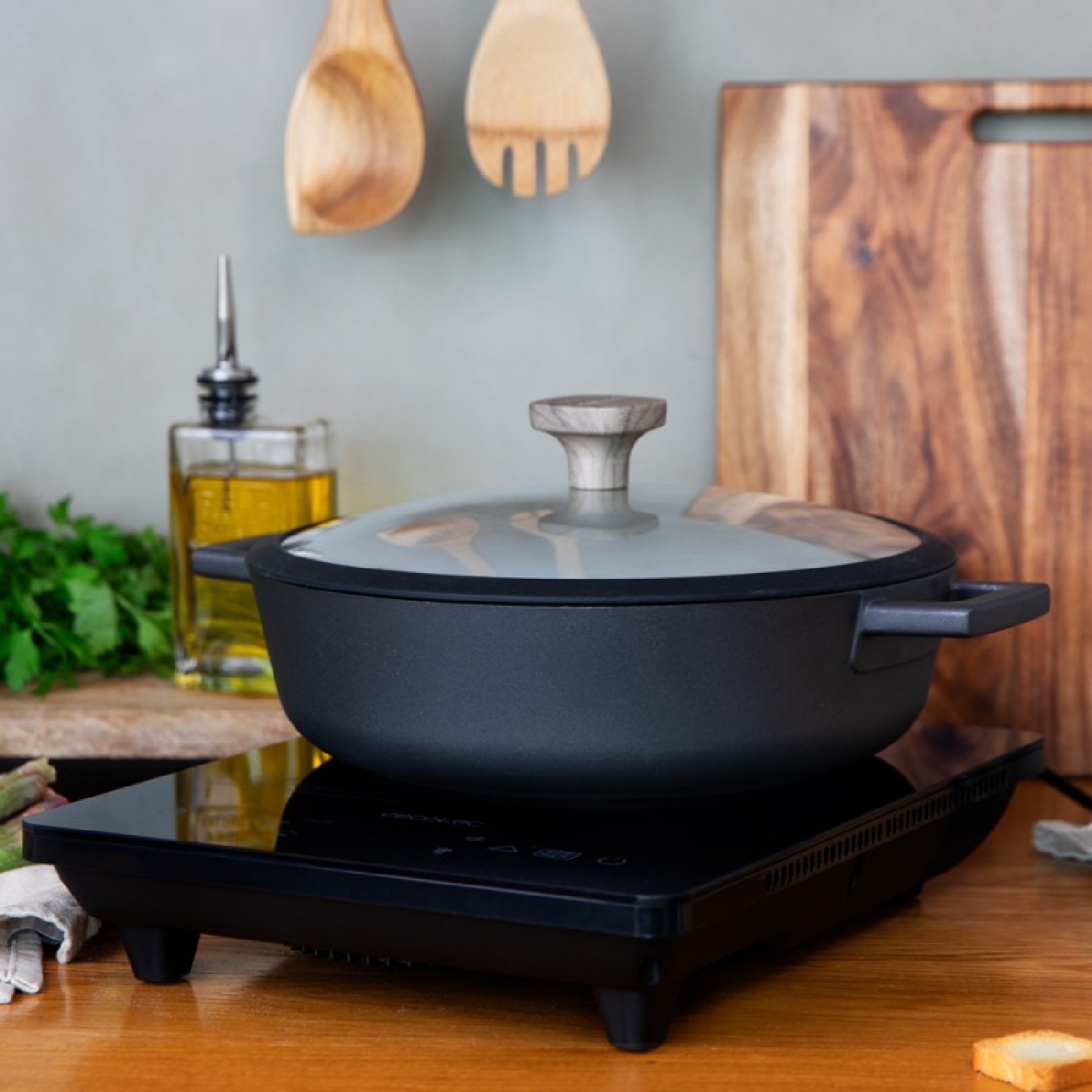 Placa De Inducción Full Crystal Onyx (Color Negro) - Imagen 3