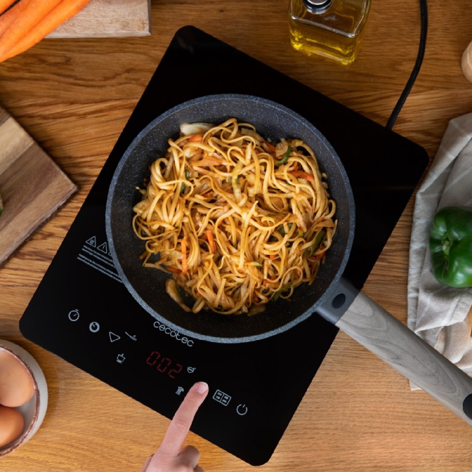 Placa De Inducción Full Crystal Onyx (Color Negro) - Imagen 4