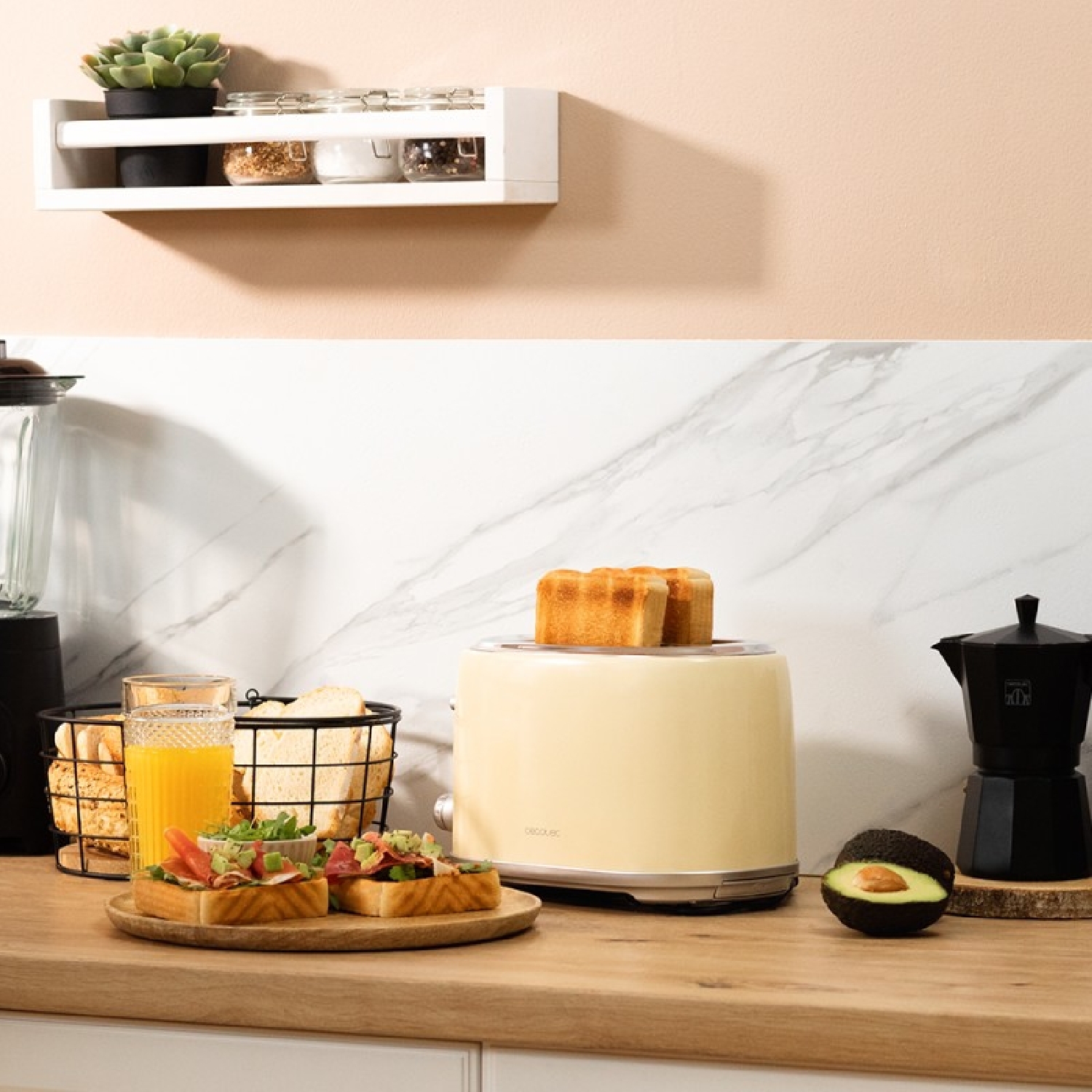 Tostador Vertical Toast&Taste 1000 Retro Double Beige - Imagen 5