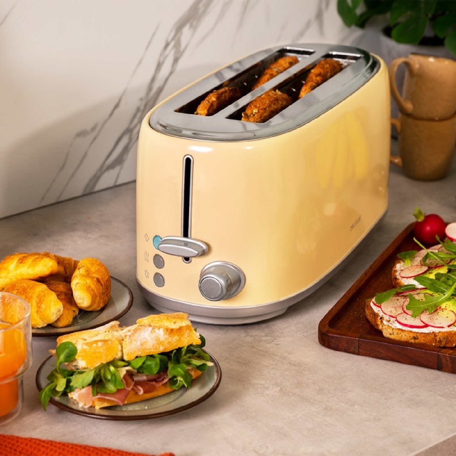 Tostador Vertical Toast&Taste 1600 Retro Double Beige - Imagen 4