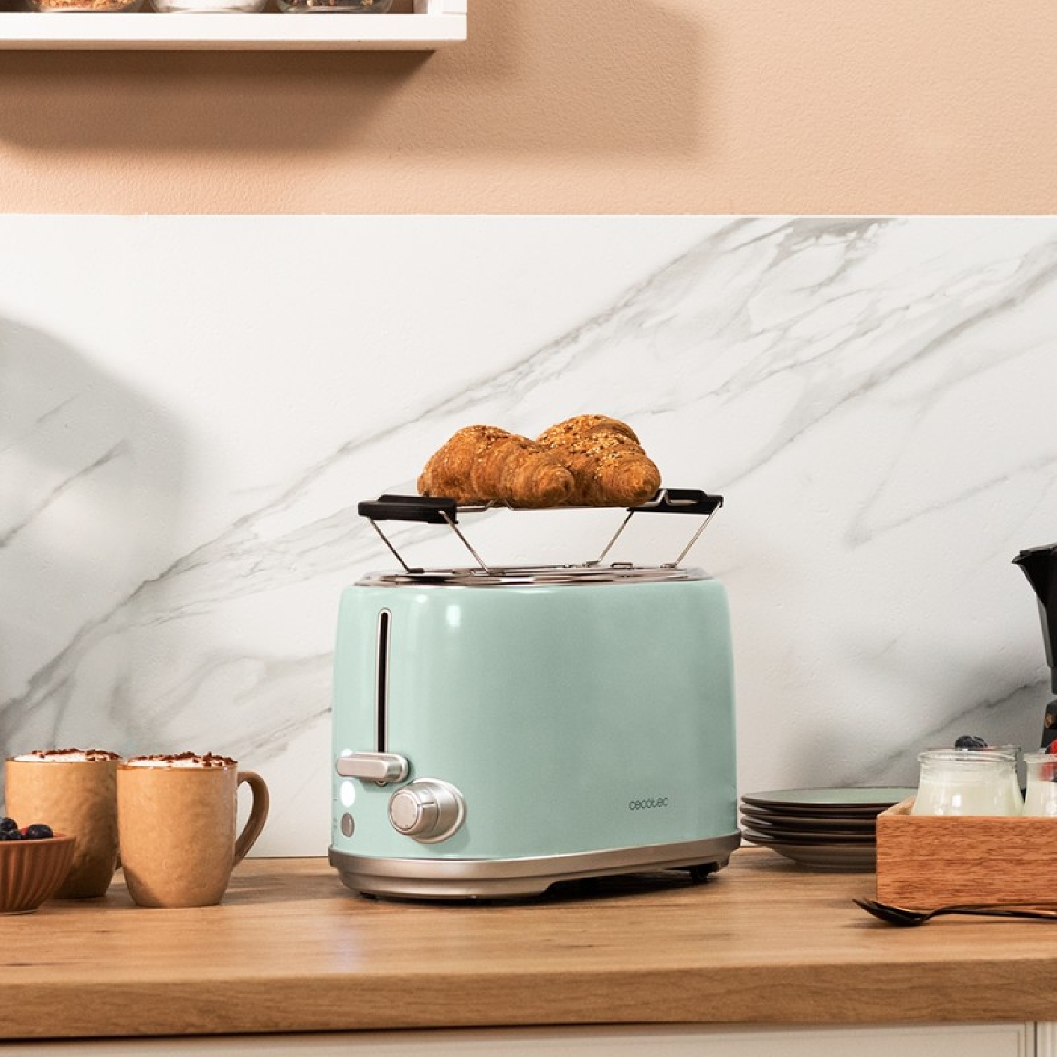 Tostador Vertical Toast&Taste 1000 Retro Double Blue - Imagen 4