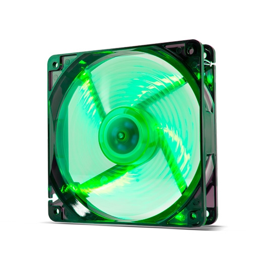 VENTILADOR 120X120 NOX COOLFAN 120 LED VERDE - Imagen 3