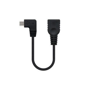 CABLE OTG ACODADO USB(A)2.0 A MICRO USB(B) NANOCABLE 0.15M