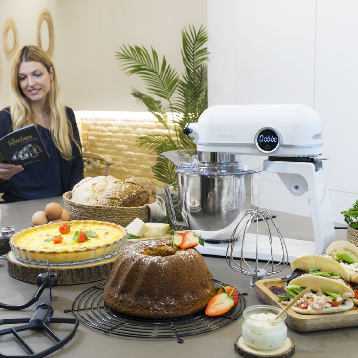 Batidora Amasadora Twist&Fusion 4500 Luxury White - Imagen 3