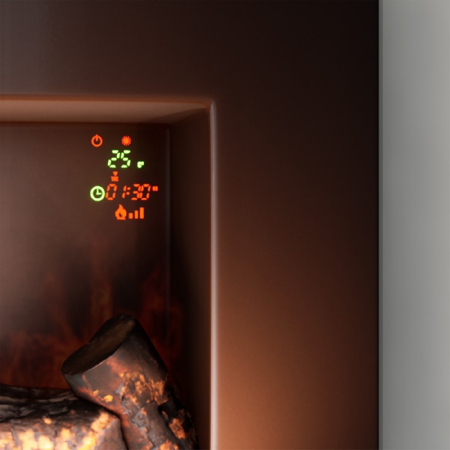 Chimenea electrica decorativa de pared Ready Warm 2200 Curved Flames - Imagen 2