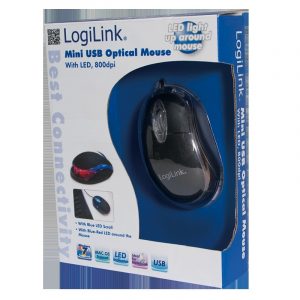 RATON OPTICO LOGILINK MINI ID0010 NEGRO  USB/BLUE LED SCROL
