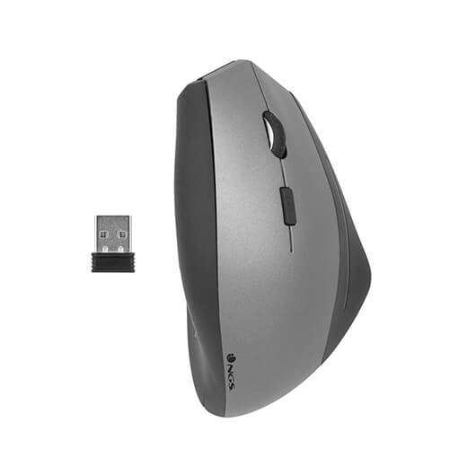 RATÓN ERGONÓMICO NGS EVO ZEN WIRELESS GRIS