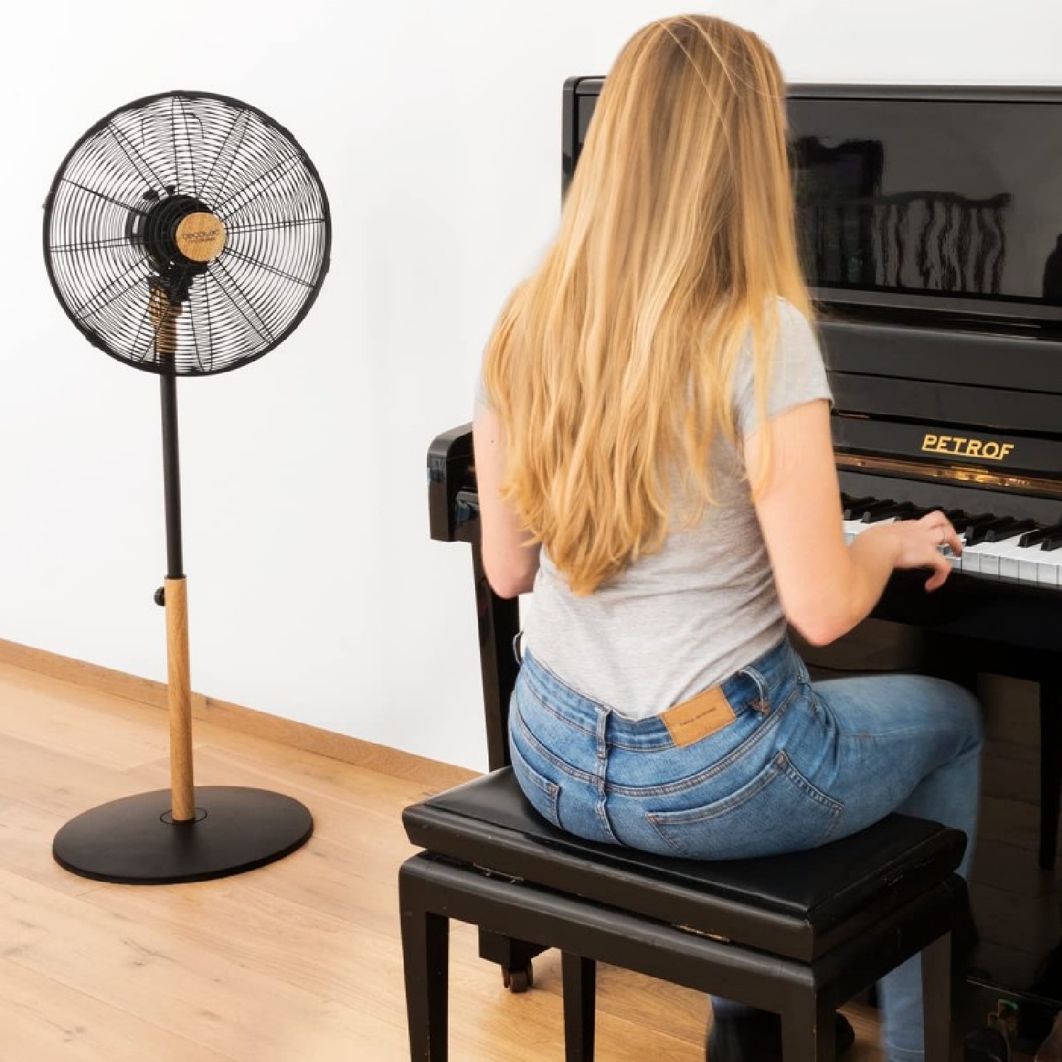 Ventilador de pie EnergySilence 600 Woodstyle - Imagen 2