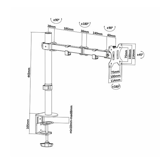 SOPORTE TV/MON AISENSDT32TSR-039 13-32 NEGRO - Imagen 5
