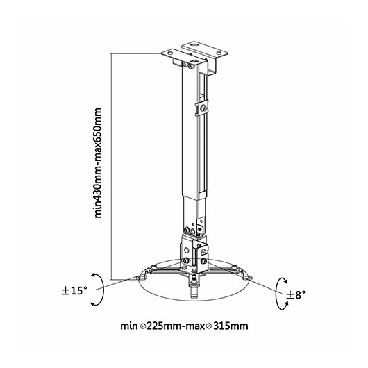 SOPORTE PROYECTOR AISENS CWP01TSE-049 BLANCO - Imagen 6