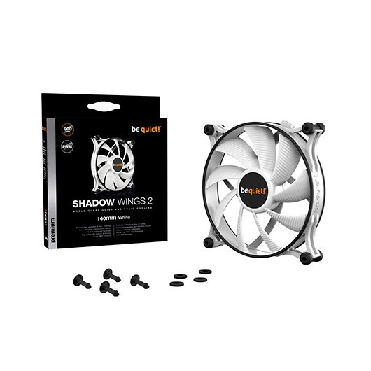 VENTILADOR 140X140 BE QUIET SHADOW WINGS 2 PWM WHITE - Imagen 4