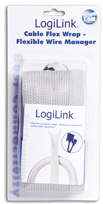 ORGANIZADOR DE CABLES 1.8M FLEXWRAP GRIS LOGILINK / KAB0007