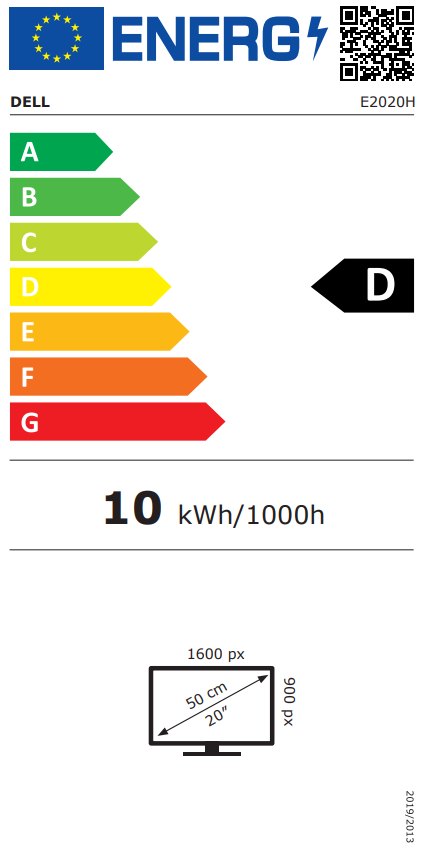 MONITOR LED 20 DELL E2020H NEGRO - Imagen 4
