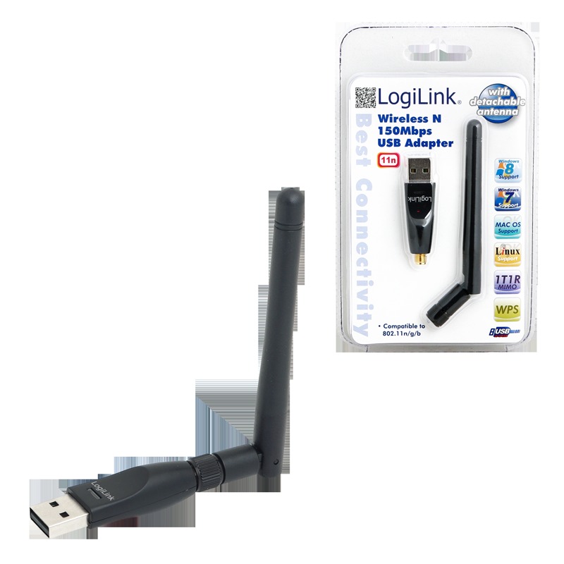 WIRELESS LAN USB 150M LOGILINK + ANTENA WL0151 ANTENA DESMO - Imagen 3