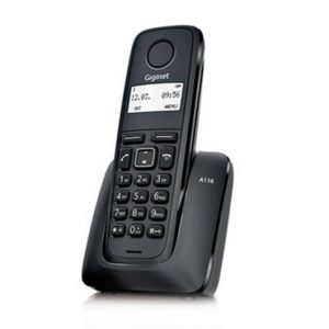 TELÉFONO INALÁMBRICO DECT DIGITAL GIGASET A116 NEGRO