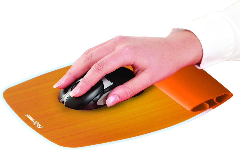 REPOSAMUÑECAS FLEXIBLE FELLOWES NARANJA - Imagen 2