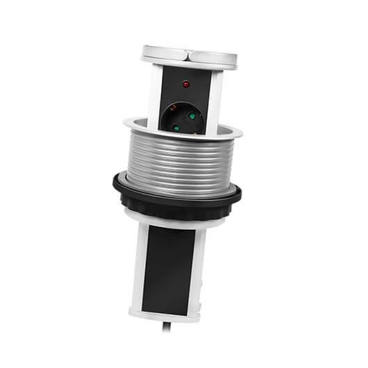 REGLETA DE MESA RETRACTIL 3 TOMAS 1.8M LOGILINK PLATEADA - Imagen 3