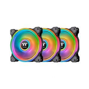 VENTILADOR 140X140 THERMALTAKE RING QUAD RGB PACK 3UDS