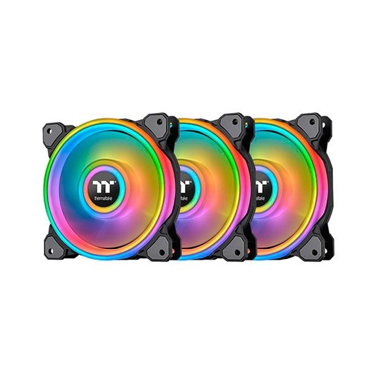 VENTILADOR 140X140 THERMALTAKE RING QUAD RGB PACK 3UDS