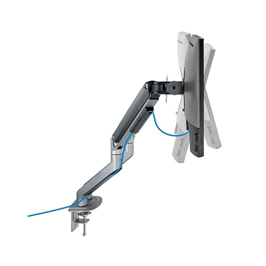 SOPORTE DE MESA TV TOOQ 17-32 2 PANTALLAS GRIS - Imagen 3