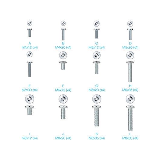 KIT MONTAJE UNIVERSAL TOOQ PARA PANTALLAS CON TORNILLERIA - Imagen 2