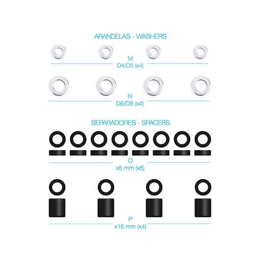 KIT MONTAJE UNIVERSAL TOOQ PARA PANTALLAS CON TORNILLERIA - Imagen 3