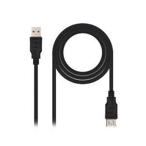 CABLE USB(A) 2.0 A USB(A) 2.0 NANOCABLE 1M NEGRO