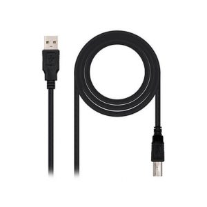CABLE USB(B) 2.0 A USB(A) 2.0 NANOCABLE 1M NEGRO