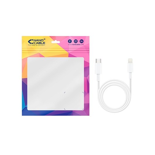 CABLE LIGHTNING A USB (C) NANOCABLE 50CM - Imagen 4