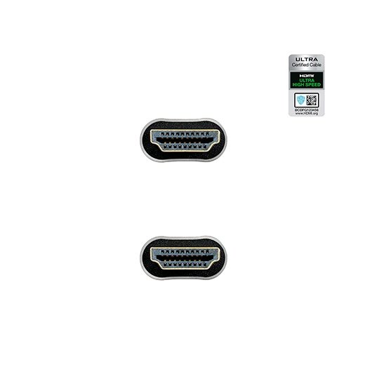 CABLE HDMI 2.1 NANOCABLE ULTRA HIGH SPEED 1M NEGRO - Imagen 3