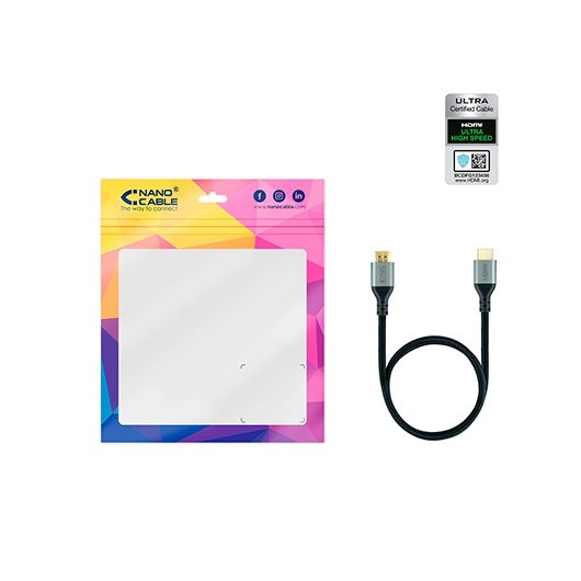 CABLE HDMI 2.1 NANOCABLE ULTRA HIGH SPEED 1M NEGRO - Imagen 4