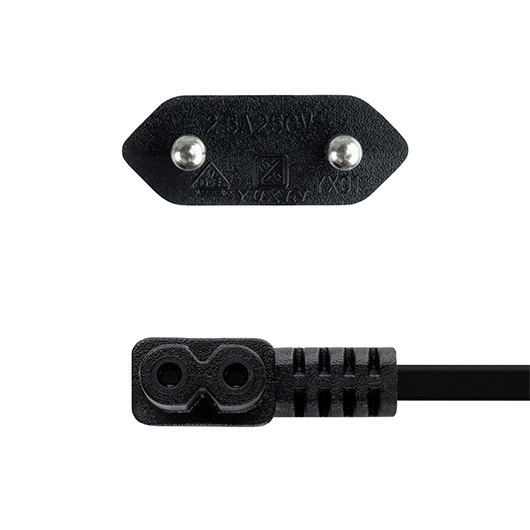 CABLE ALIMENTACIÓN TIPO PHILIP NANOCABLE1.8M NEGRO - Imagen 3