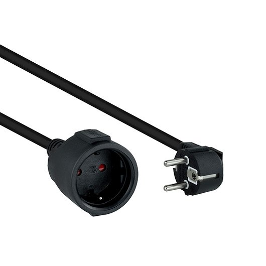 CABLE ALIMENTACIÓN ALARGADOR NANOCABLE 5M NEGRO - Imagen 2