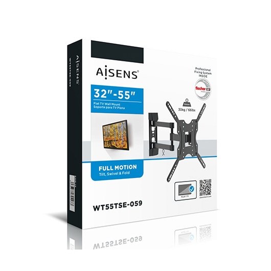 SOPORTE TV/MON AISENS 32-55 GIRA/INCLI 3 PIVOTES NEGRO - Imagen 4