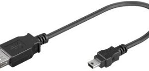 CABLE USB(A) 2.0 A MINI USB(B) 2.0 GOOBAY 0.2M NEGRO
