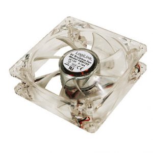 VEN 80X80 LOGILINK TRANSPARENTE+BLUE LED  RETAIL FAN102 FAN