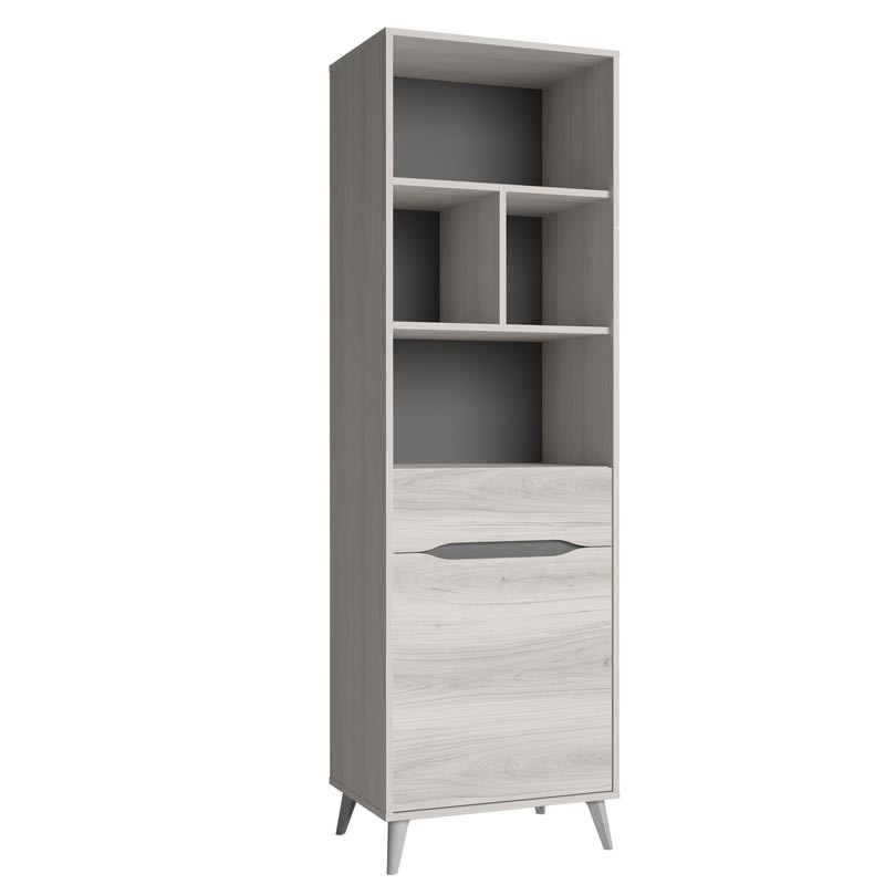 Estanteria Atenea salón Comedor Estilo Moderno Color Shamal Pizarra habitacion 185x58x40