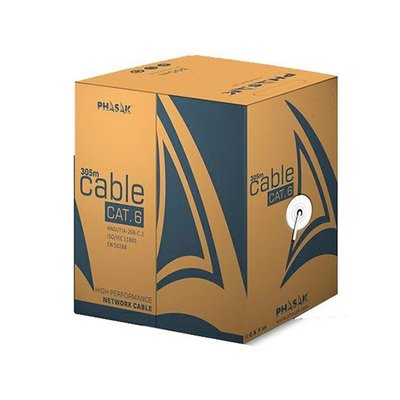 CABLE RED FTP CAT6 RJ45 PHASAK 305 GRIS - Imagen 2