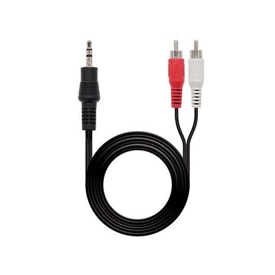CABLE AUDIO 1XJACK 3.5 A 2XRCA 1.5M NANOCABLE - Imagen 3