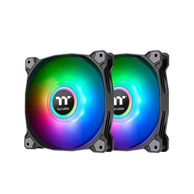 VENTILADOR 120X120 THERMALTAKE PURE DUO 12 ARGB 2UDS NEG - Imagen 6
