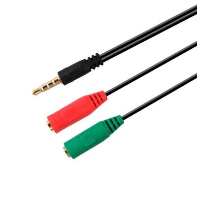 CABLE AUDIO 1XJACK-3.5 A 2XJACK-3.5 0.2M AISENS - Imagen 2