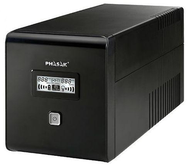SAI/UPS 1000VA PHASAK DISPLAY LCD AVR 2XSCHUKO PH 9410 - Imagen 2